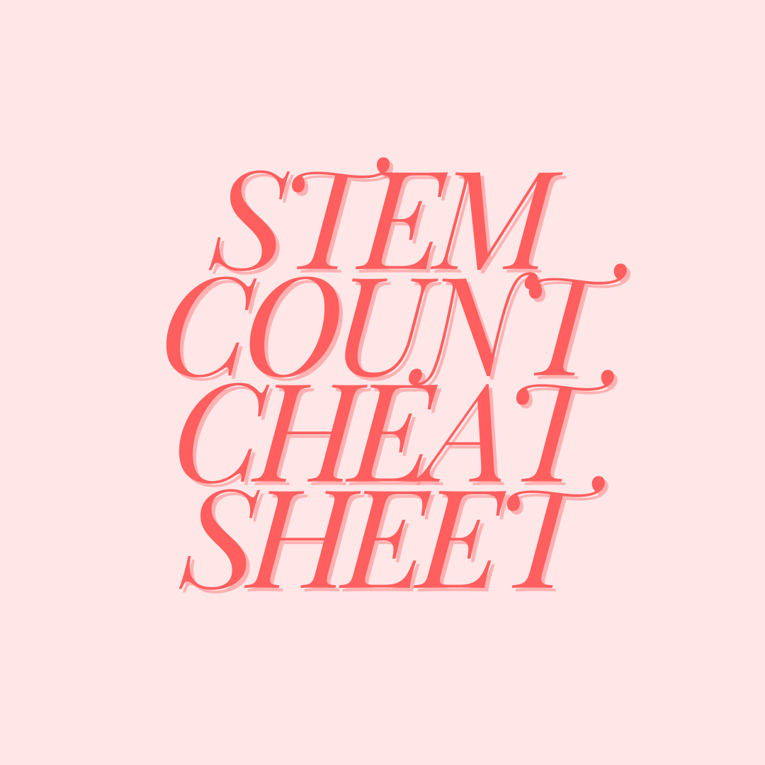 Stem Count Cheat Sheet